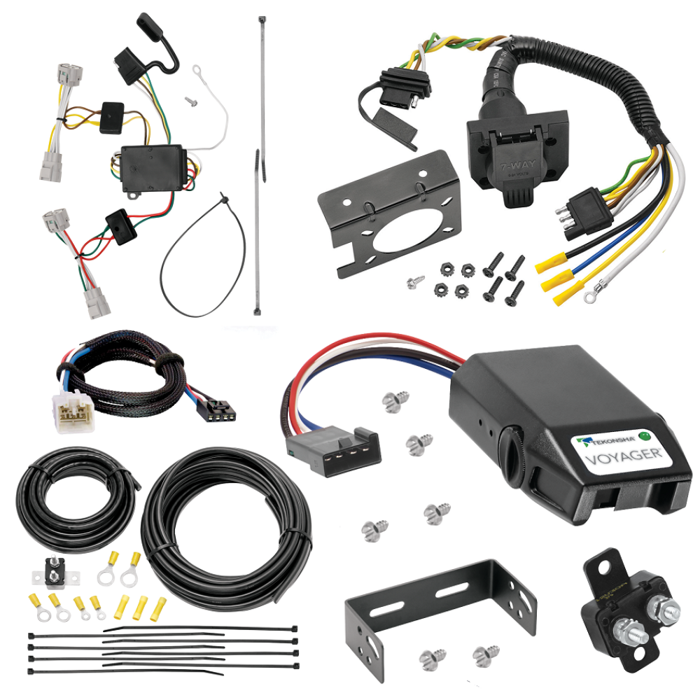 For 2005-2015 Toyota Tacoma 7-Way RV Wiring kit by: Tekonsha For 2005-2015 Toyota Tacoma 7-Way RV Wiring + Tekonsha Voyager Brake Control + Plug & Play BC Adapter By Tekonsha
