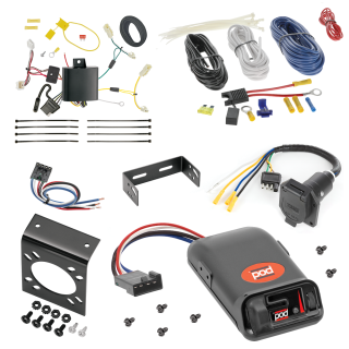 For 2011-2014 Toyota Sienna 7-Way RV Wiring + Pro Series POD Brake Control + Generic BC Wiring Adapter By Tekonsha