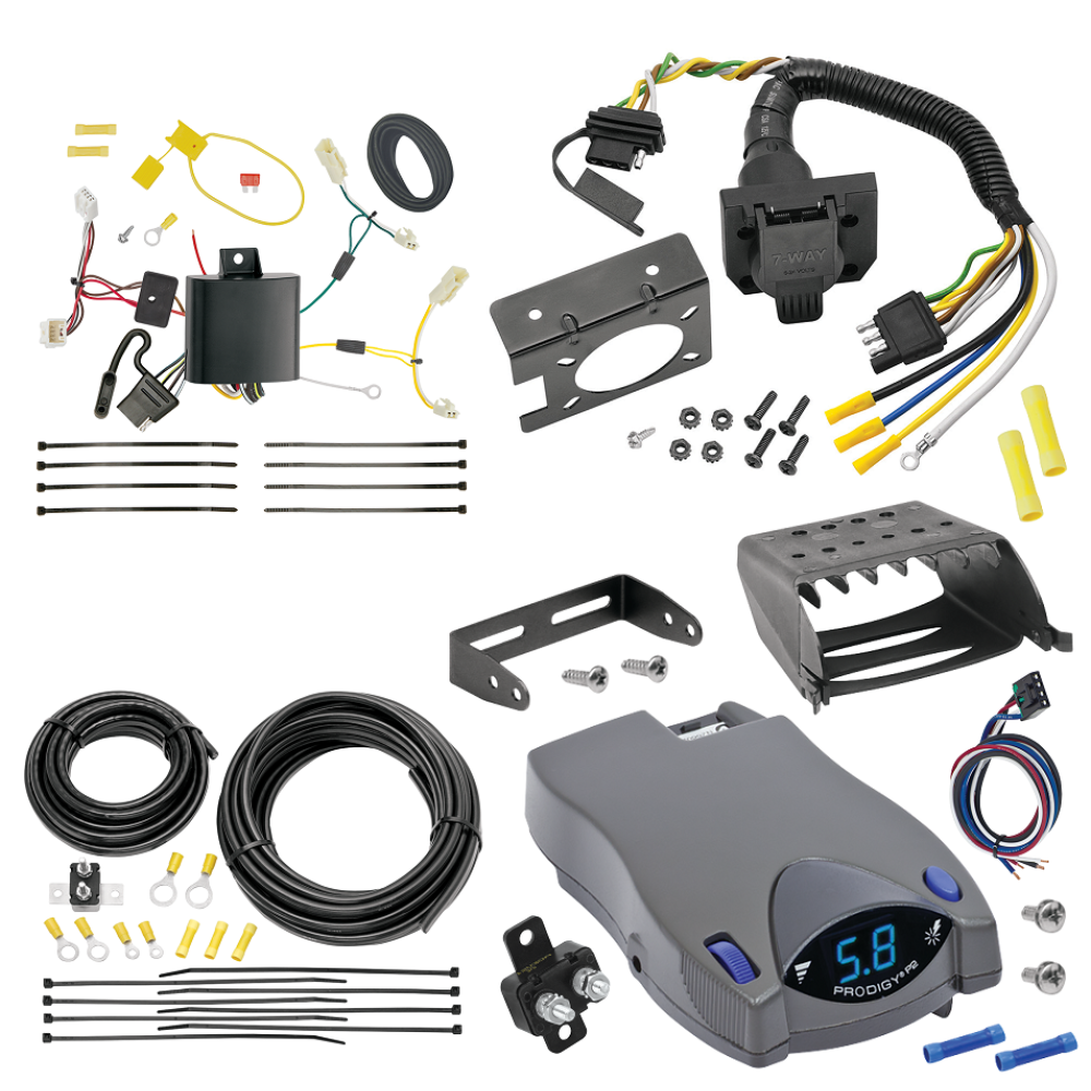For 2011-2014 Toyota Sienna 7-Way RV Wiring + Tekonsha Prodigy P2 Brake Control By Tekonsha