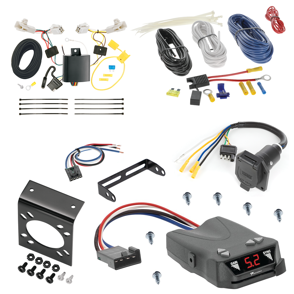 For 2013-2018 Toyota RAV4 7-Way RV Wiring kit by: Tekonsha For 2013-2018 Toyota RAV4 7-Way RV Wiring + Tekonsha Brakeman IV Brake Control + Generic BC Wiring Adapter By Tekonsha