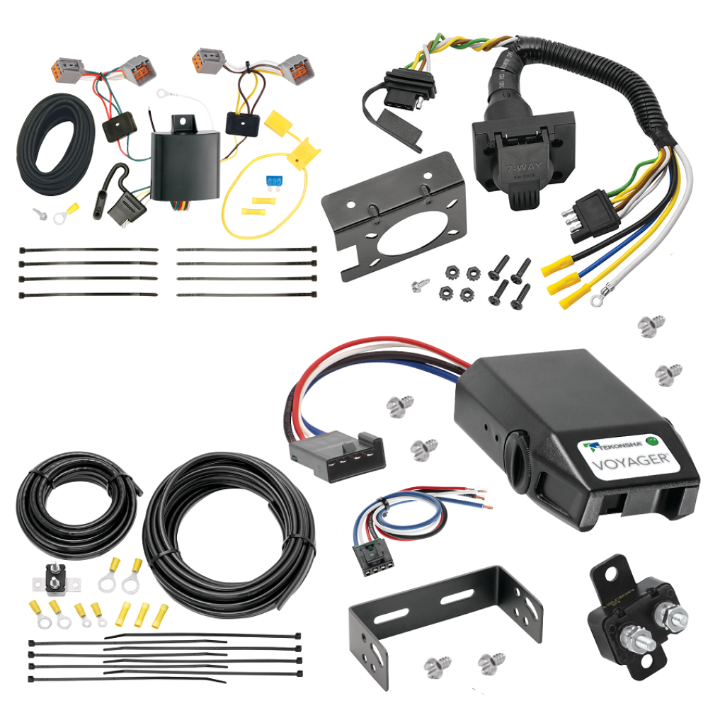 For 2014-2023 Ford Transit Connect 7-Way RV Wiring kit by: Tekonsha For 2014-2023 Ford Transit Connect 7-Way RV Wiring + Tekonsha Voyager Brake Control + Generic BC Wiring Adapter By Tekonsha