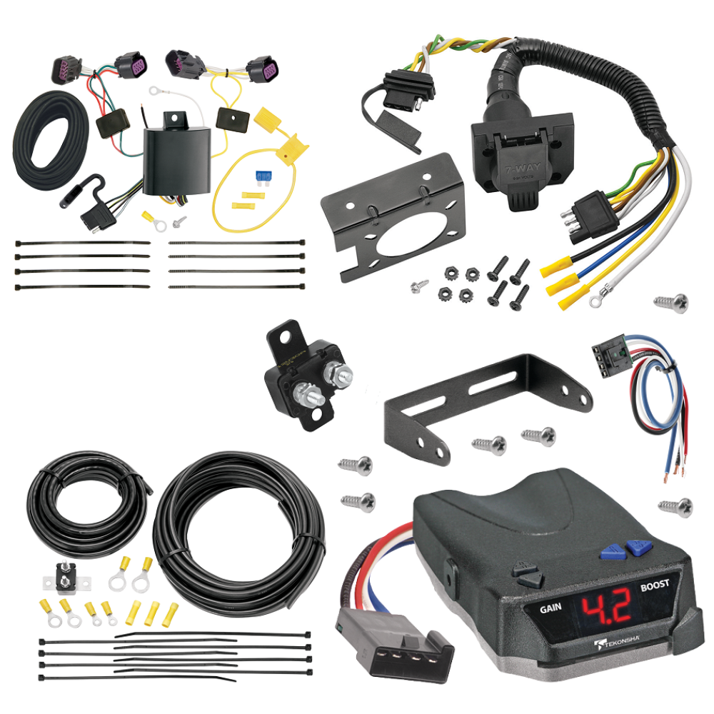 For 2015-2023 RAM ProMaster City 7-Way RV Wiring kit by: Tekonsha For 2015-2023 RAM ProMaster City 7-Way RV Wiring + Tekonsha BRAKE-EVN Brake Control + Generic BC Wiring Adapter By Tekonsha