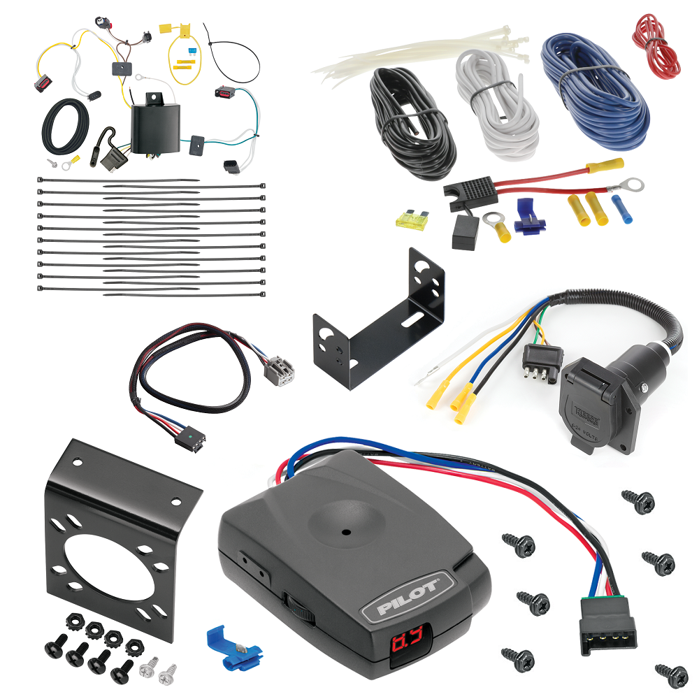 For 2022-2023 Jeep Grand Cherokee WK 7-Way RV Wiring kit by: Tekonsha For 2022-2023 Jeep Grand Cherokee WK 7-Way RV Wiring + Pro Series Pilot Brake Control + Plug & Play BC Adapter By Tekonsha