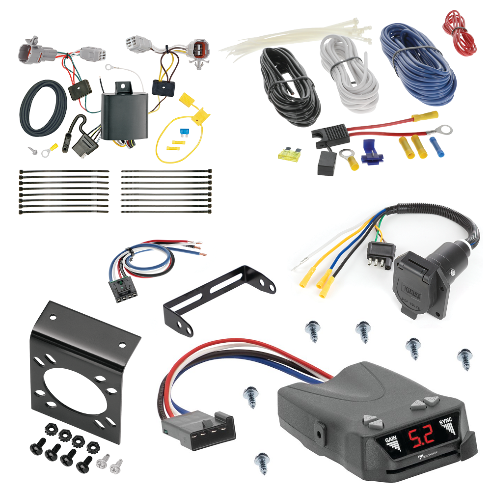 For 2018-2022 Subaru Impreza 7-Way RV Wiring kit by: Tekonsha For 2018-2022 Subaru Impreza 7-Way RV Wiring + Tekonsha Brakeman IV Brake Control + Generic BC Wiring Adapter By Tekonsha