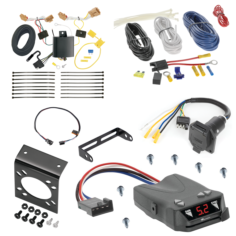 For 2018-2020 Volkswagen Atlas 7-Way RV Wiring kit by: Tekonsha For 2018-2020 Volkswagen Atlas 7-Way RV Wiring + Tekonsha Brakeman IV Brake Control + Plug & Play BC Adapter (Excludes: Cross Sport Models) By Tekonsha
