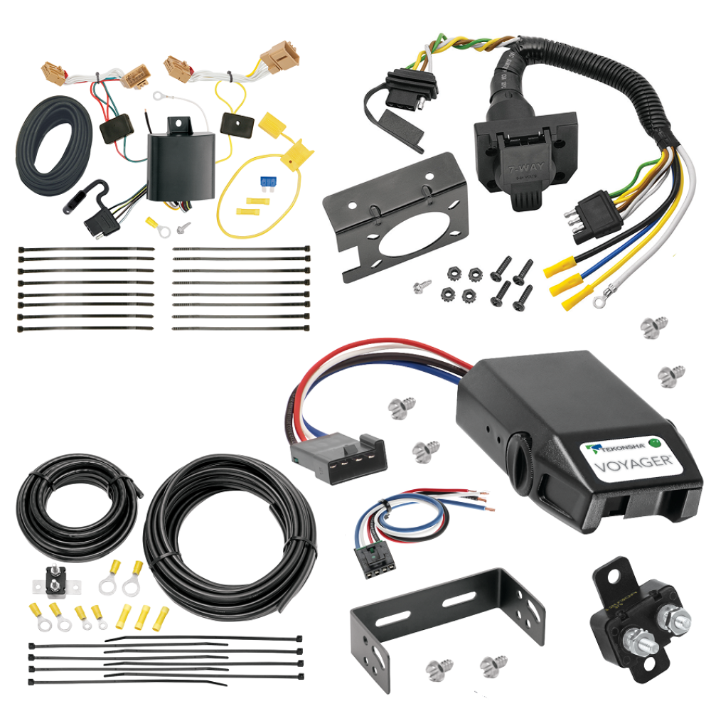 For 2021-2024 Volkswagen Atlas 7-Way RV Wiring kit by: Tekonsha For 2021-2024 Volkswagen Atlas 7-Way RV Wiring + Tekonsha Voyager Brake Control + Generic BC Wiring Adapter (Excludes: Cross Sport Models) By Tekonsha