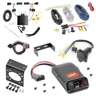For 2019-2023 Jeep Cherokee 7-Way RV Wiring kit by: Tekonsha For 2019-2023 Jeep Cherokee 7-Way RV Wiring + Pro Series POD Brake Control + Plug & Play BC Adapter By Tekonsha