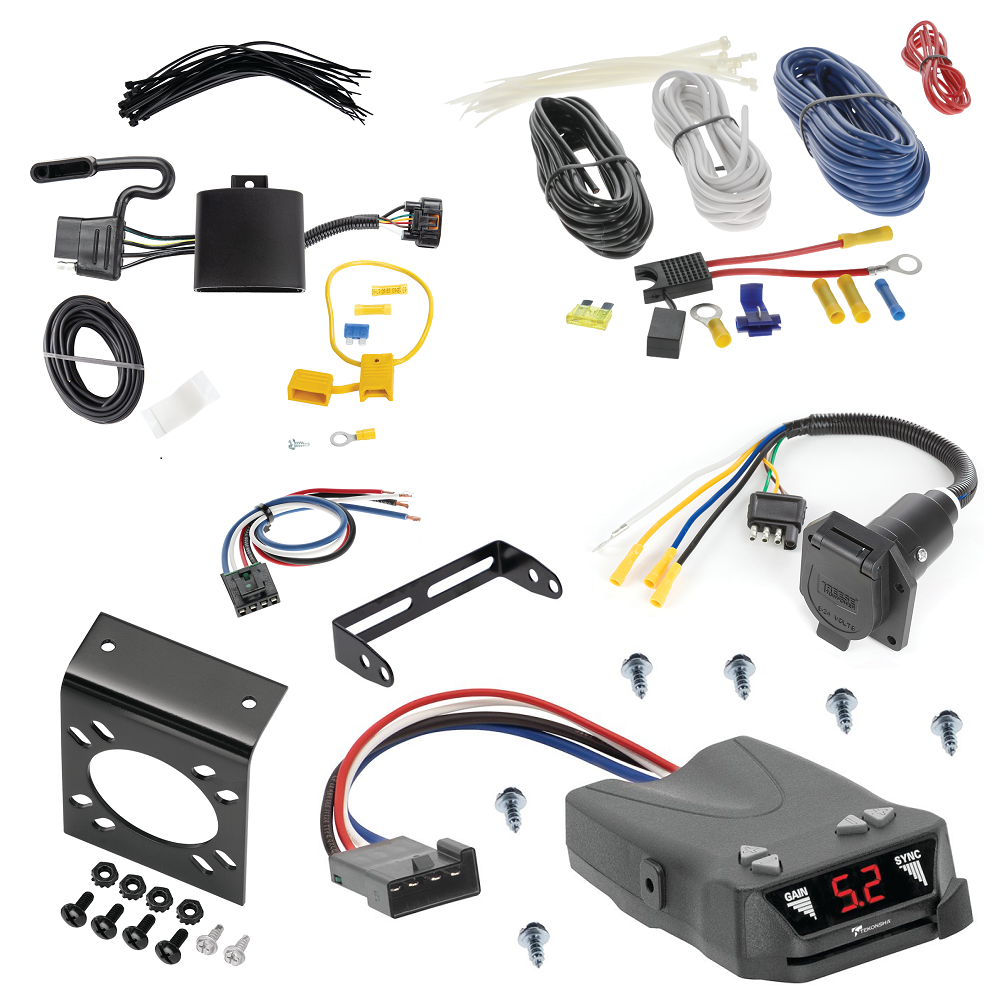For 2022-2024 KIA Carnival 7-Way RV Wiring kit by: Tekonsha For 2022-2024 KIA Carnival 7-Way RV Wiring + Tekonsha Brakeman IV Brake Control + Generic BC Wiring Adapter By Tekonsha