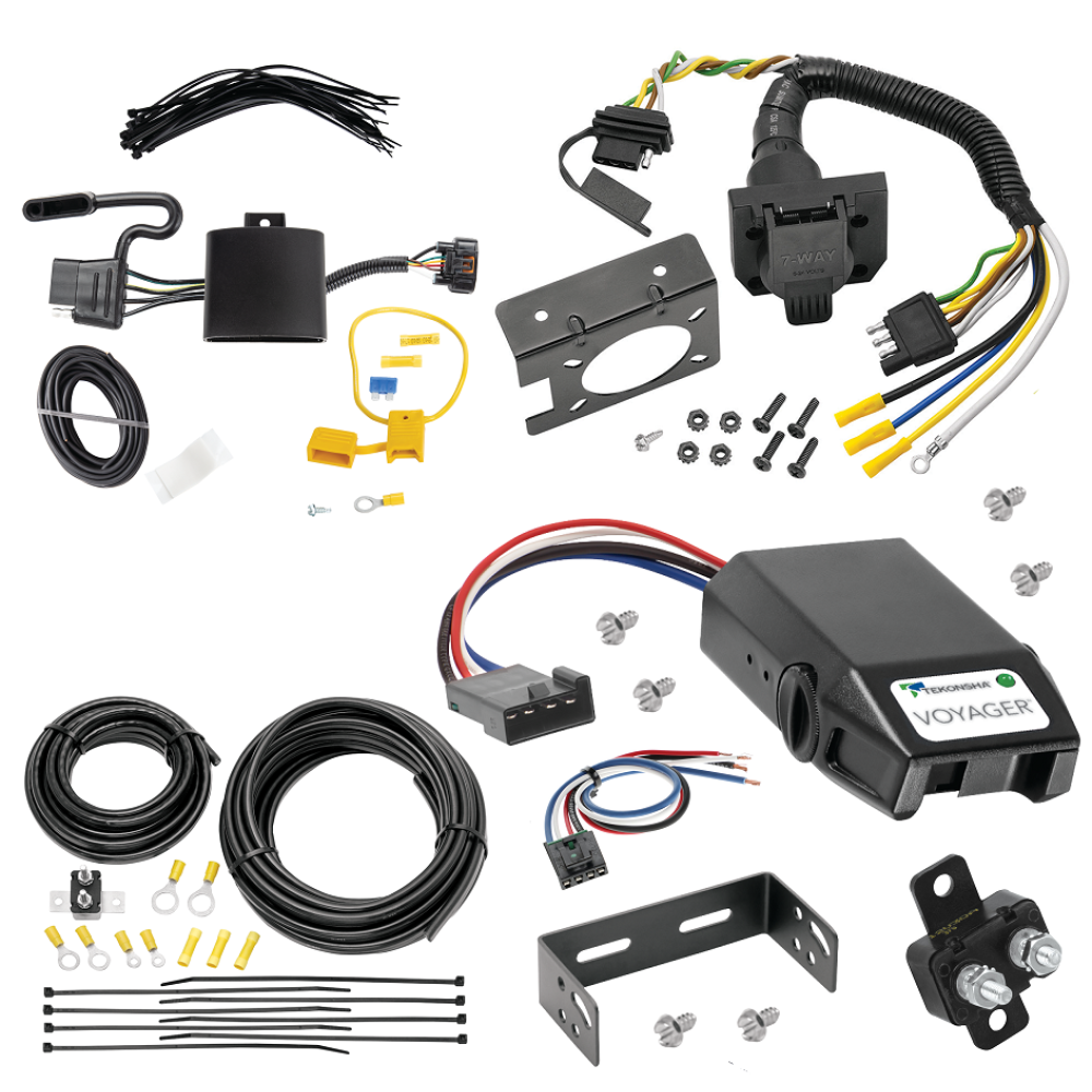 For 2022-2024 Hyundai Tucson 7-Way RV Wiring + Tekonsha Voyager Brake Control + Generic BC Wiring Adapter By Tekonsha