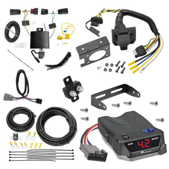 For 2018-2024 Jeep Wrangler 7-Way RV Wiring kit by: Tekonsha For 2018-2024 Jeep Wrangler 7-Way RV Wiring + Tekonsha BRAKE-EVN Brake Control + Plug & Play BC Adapter (For JL (New Body Style) Models) By Tekonsha