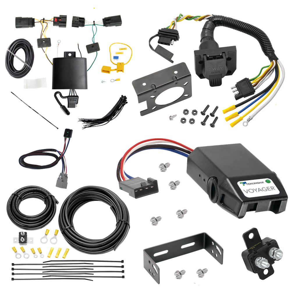 For 2020-2024 Jeep Gladiator 7-Way RV Wiring kit by: Tekonsha For 2020-2024 Jeep Gladiator 7-Way RV Wiring + Tekonsha Voyager Brake Control + Plug & Play BC Adapter By Tekonsha