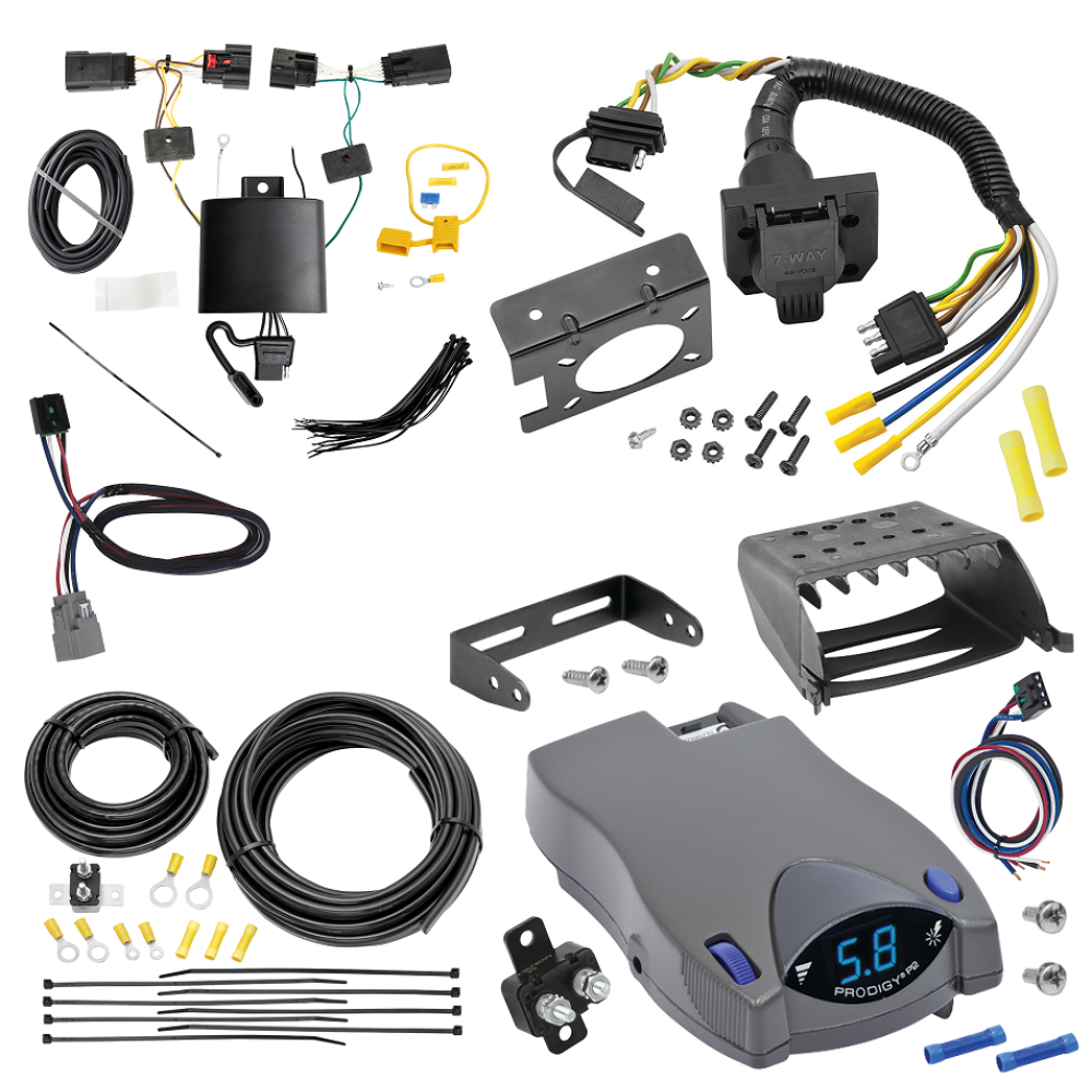 For 2020-2024 Jeep Gladiator 7-Way RV Wiring kit by: Tekonsha For 2020-2024 Jeep Gladiator 7-Way RV Wiring + Tekonsha Prodigy P2 Brake Control + Plug & Play BC Adapter By Tekonsha