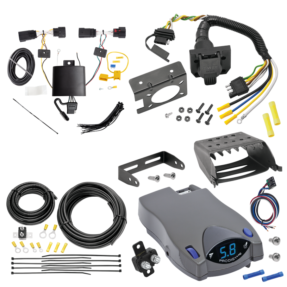 For 2019-2024 Lincoln Nautilus 7-Way RV Wiring kit by: Tekonsha For 2019-2024 Lincoln Nautilus 7-Way RV Wiring + Tekonsha Prodigy P2 Brake Control By Tekonsha
