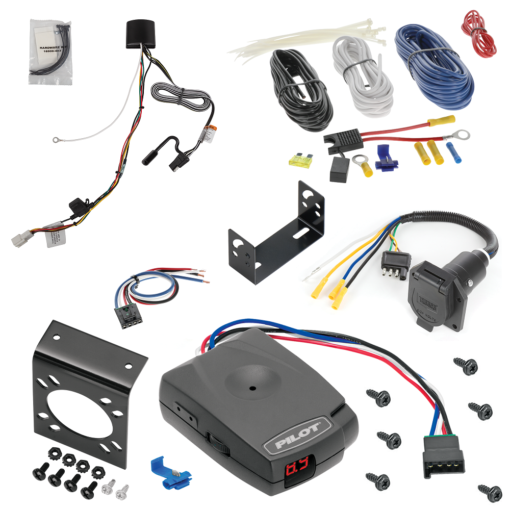 For 2021-2024 Toyota Sienna 7-Way RV Wiring kit by: Tekonsha For 2021-2024 Toyota Sienna 7-Way RV Wiring + Pro Series Pilot Brake Control + Generic BC Wiring Adapter By Tekonsha