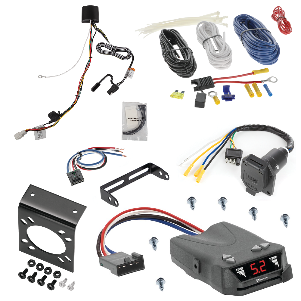 For 2021-2024 Toyota Sienna 7-Way RV Wiring kit by: Tekonsha For 2021-2024 Toyota Sienna 7-Way RV Wiring + Tekonsha Brakeman IV Brake Control + Generic BC Wiring Adapter By Tekonsha