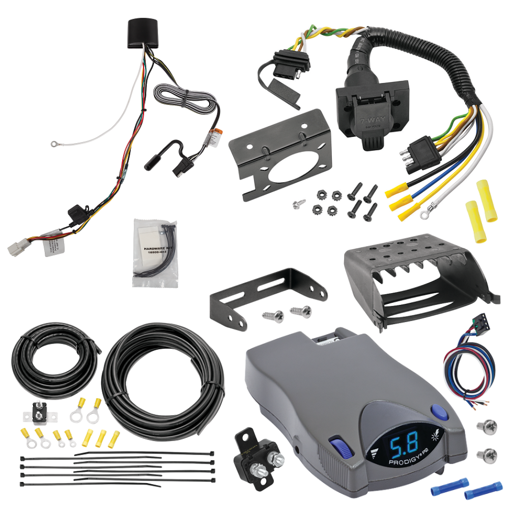 For 2021-2024 Toyota Sienna 7-Way RV Wiring kit by: Tekonsha For 2021-2024 Toyota Sienna 7-Way RV Wiring + Tekonsha Prodigy P2 Brake Control By Tekonsha
