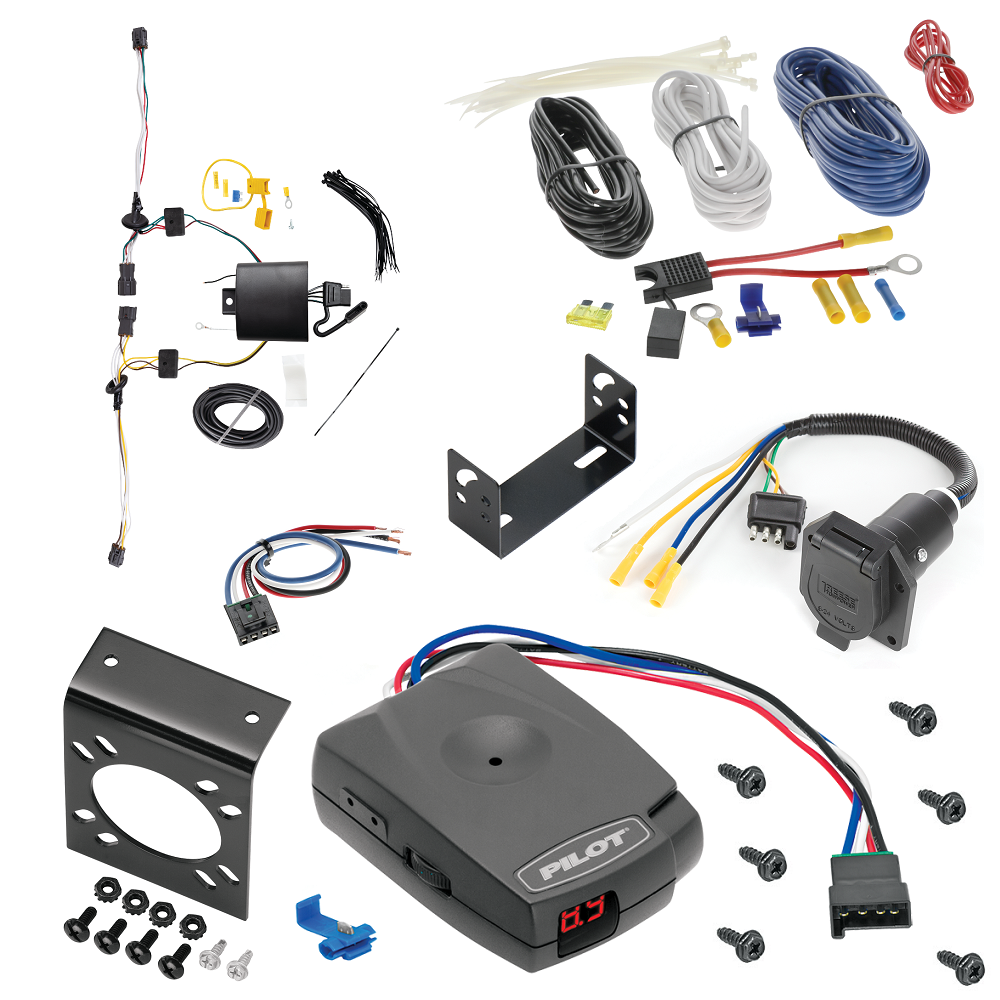 For 2021-2024 KIA Seltos 7-Way RV Wiring kit by: Tekonsha For 2021-2024 KIA Seltos 7-Way RV Wiring + Pro Series Pilot Brake Control + Generic BC Wiring Adapter By Tekonsha