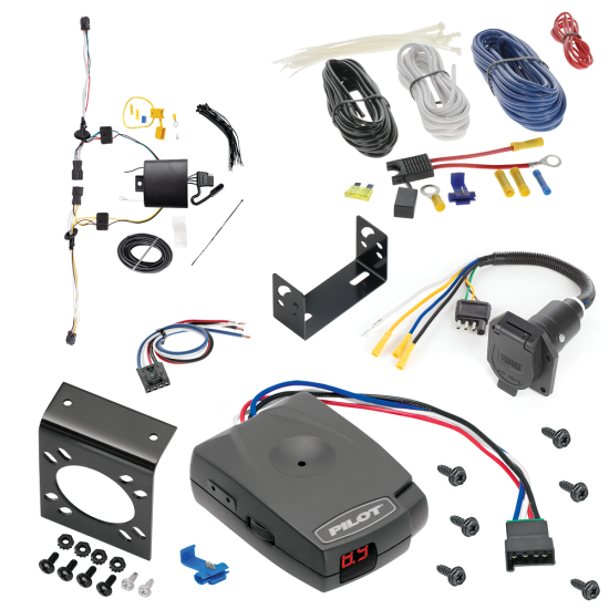 For 2021-2024 KIA Seltos 7-Way RV Wiring + Pro Series Pilot Brake Control + Generic BC Wiring Adapter By Tekonsha