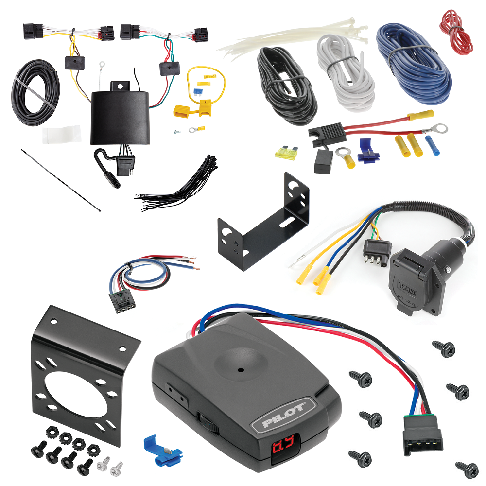 For 2021-2024 Volkswagen Atlas Cross Sport 7-Way RV Wiring kit by: Tekonsha For 2021-2024 Volkswagen Atlas Cross Sport 7-Way RV Wiring + Pro Series Pilot Brake Control + Generic BC Wiring Adapter By Tekonsha