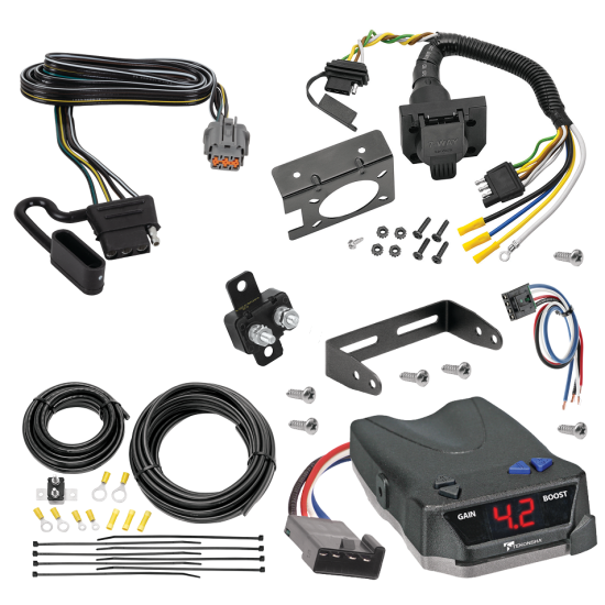 For 2022-2024 Nissan Pathfinder 7-Way RV Wiring kit by: Tekonsha For 2022-2024 Nissan Pathfinder 7-Way RV Wiring + Tekonsha BRAKE-EVN Brake Control + Generic BC Wiring Adapter By Tekonsha
