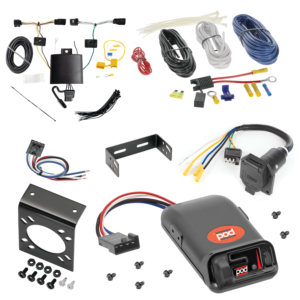 For 2021-2024 Genesis GV80 7-Way RV Wiring kit by: Tekonsha For 2021-2024 Genesis GV80 7-Way RV Wiring + Pro Series POD Brake Control + Generic BC Wiring Adapter By Tekonsha