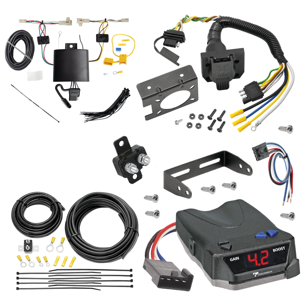 For 2022-2024 Mitsubishi Outlander 7-Way RV Wiring kit by: Tekonsha For 2022-2024 Mitsubishi Outlander 7-Way RV Wiring + Tekonsha BRAKE-EVN Brake Control + Generic BC Wiring Adapter By Tekonsha
