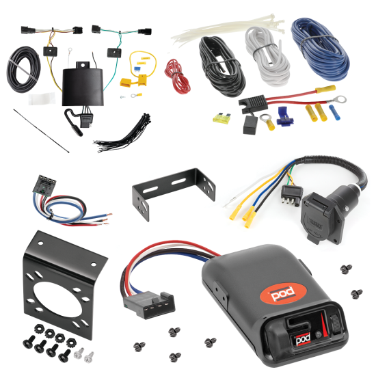 For 2022-2024 Hyundai Ioniq 5 7-Way RV Wiring + Pro Series POD Brake Control + Generic BC Wiring Adapter By Tekonsha