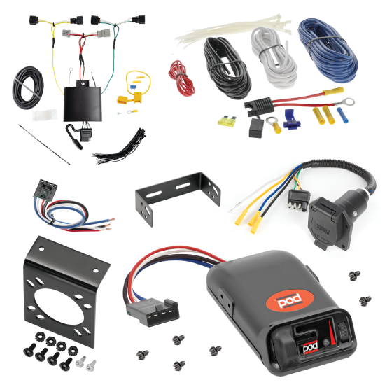 For 2018-2023 Hyundai Kona 7-Way RV Wiring kit by: Tekonsha For 2018-2023 Hyundai Kona 7-Way RV Wiring + Pro Series POD Brake Control + Generic BC Wiring Adapter By Tekonsha