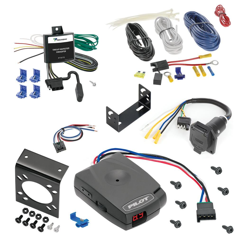 For 2002-2007 Jeep Liberty 7-Way RV Wiring kit by: Tekonsha For 2002-2007 Jeep Liberty 7-Way RV Wiring + Pro Series Pilot Brake Control + Generic BC Wiring Adapter By Tekonsha