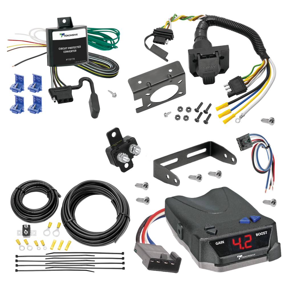 For 1995-1997 Nissan Pickup 7-Way RV Wiring kit by: Tekonsha For 1995-1997 Nissan Pickup 7-Way RV Wiring + Tekonsha BRAKE-EVN Brake Control + Generic BC Wiring Adapter By Tekonsha