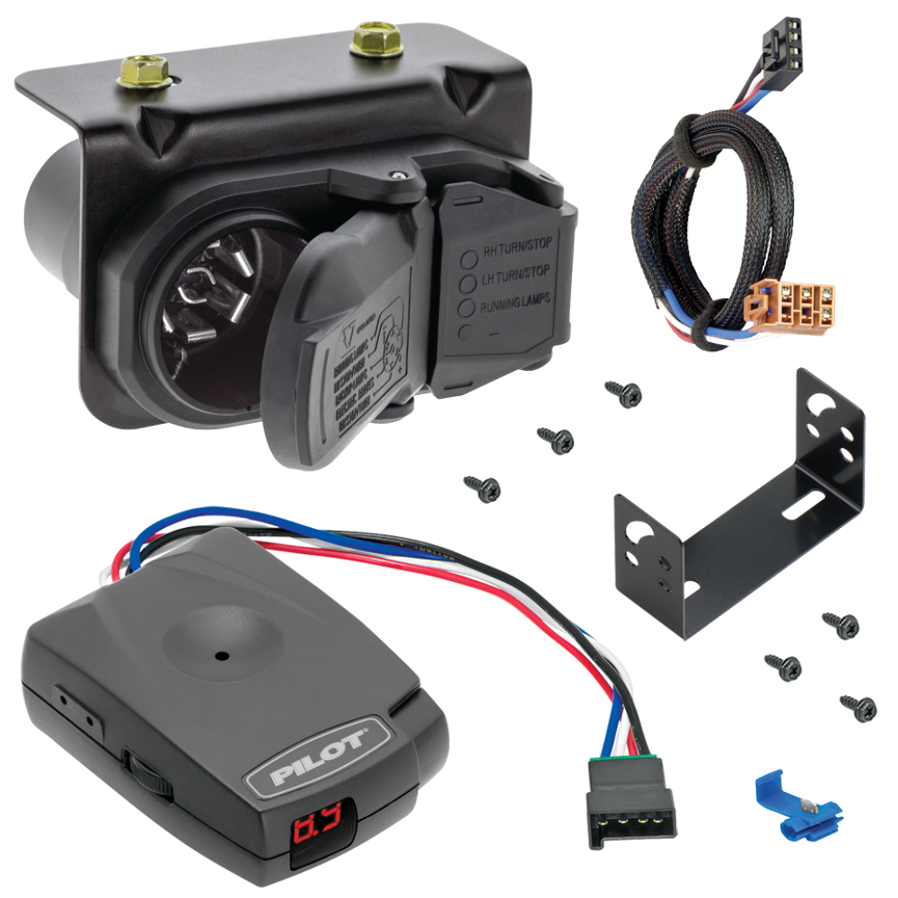 For 2000-2002 GMC Yukon XL 2500 7-Way RV Wiring + Pro Series Pilot Brake Control + Plug & Play BC Adapter By Tekonsha