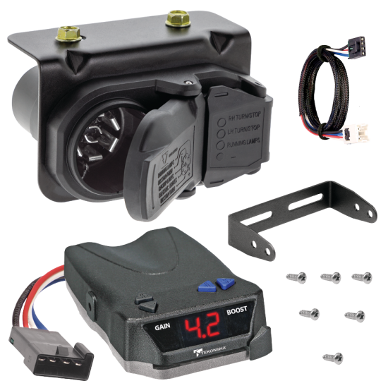 For 2017-2024 Nissan Titan 7-Way RV Wiring kit by: Tekonsha For 2017-2024 Nissan Titan 7-Way RV Wiring + Tekonsha BRAKE-EVN Brake Control + Plug & Play BC Adapter (For w/Factory 7-Way Wiring Except Titan XD Models) By Tekonsha