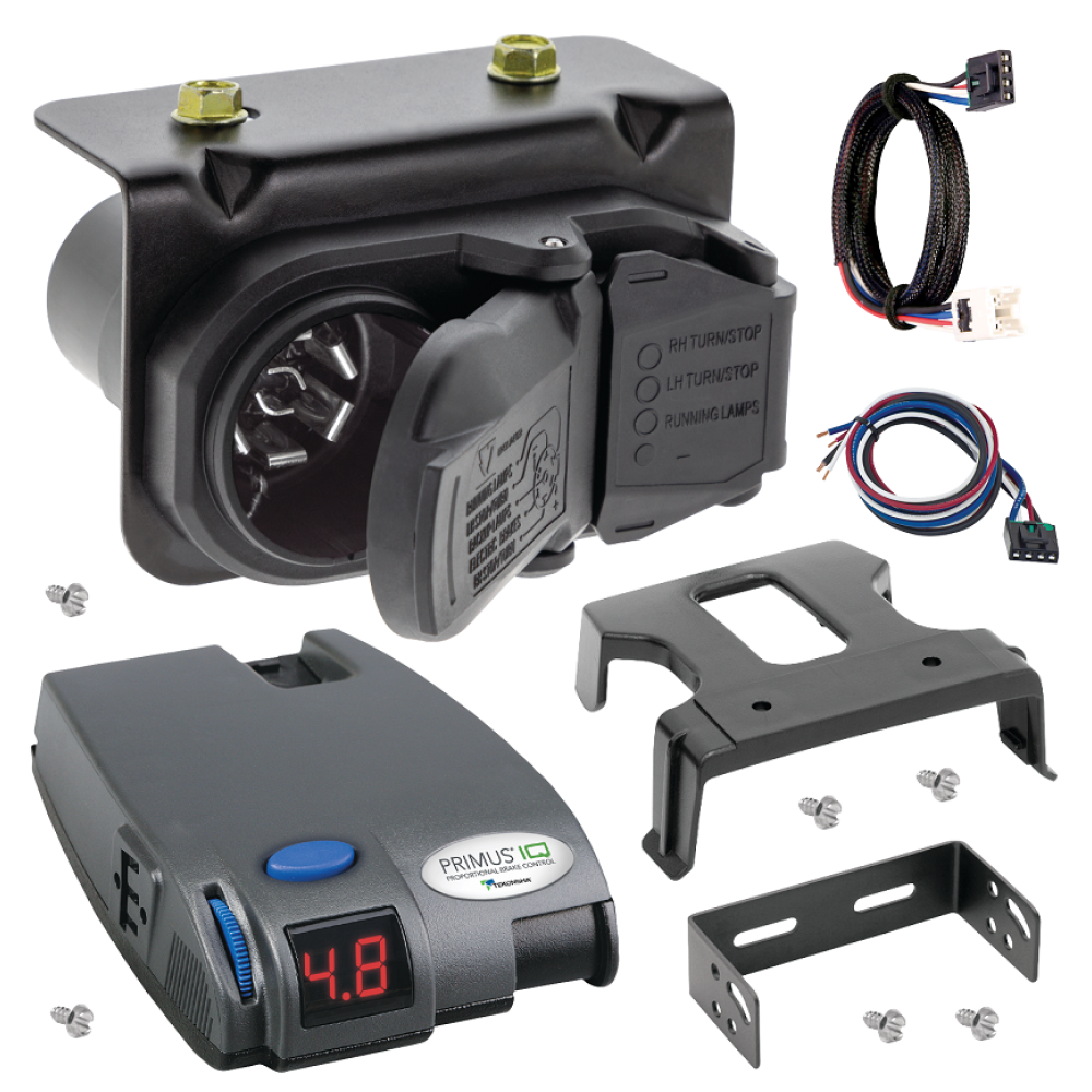 For 2017-2024 Nissan Titan 7-Way RV Wiring kit by: Tekonsha For 2017-2024 Nissan Titan 7-Way RV Wiring + Tekonsha Primus IQ Brake Control + Plug & Play BC Adapter (For w/Factory 7-Way Wiring Except Titan XD Models) By Tekonsha