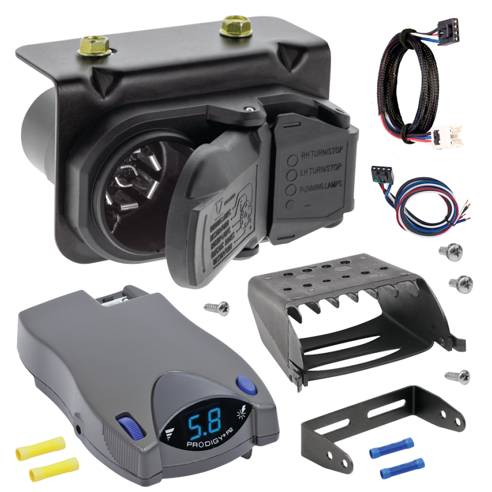 For 2017-2024 Nissan Titan 7-Way RV Wiring kit by: Tekonsha For 2017-2024 Nissan Titan 7-Way RV Wiring + Tekonsha Prodigy P2 Brake Control + Plug & Play BC Adapter (For w/Factory 7-Way Wiring Except Titan XD Models) By Tekonsha