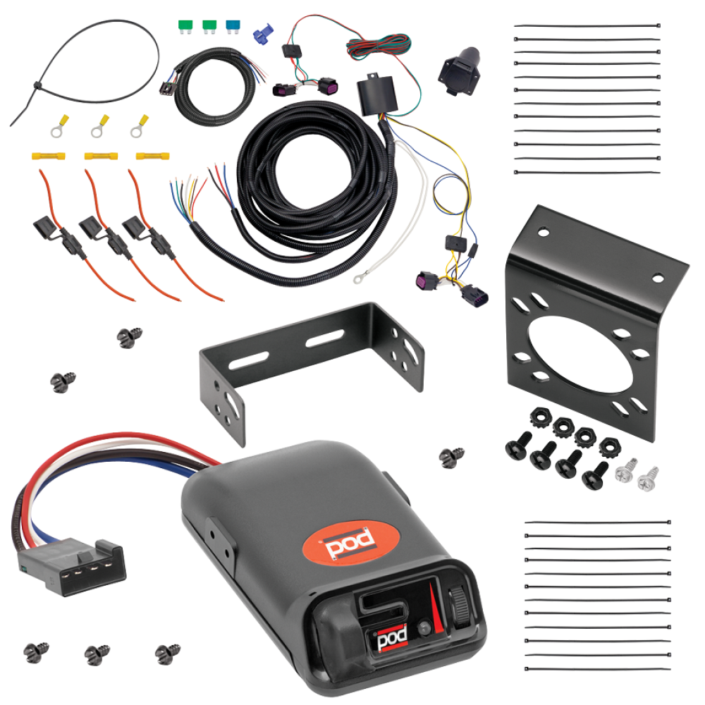 For 2014-2024 RAM ProMaster 1500 7-Way RV Wiring + Pro Series POD Brake Control By Tekonsha