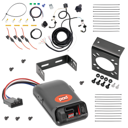 For 2015-2023 Ford Transit-250 7 Way Trailer Wiring RV 7 Pin 7 Blade + Pro Series POD Brake Controller By Tekonsha