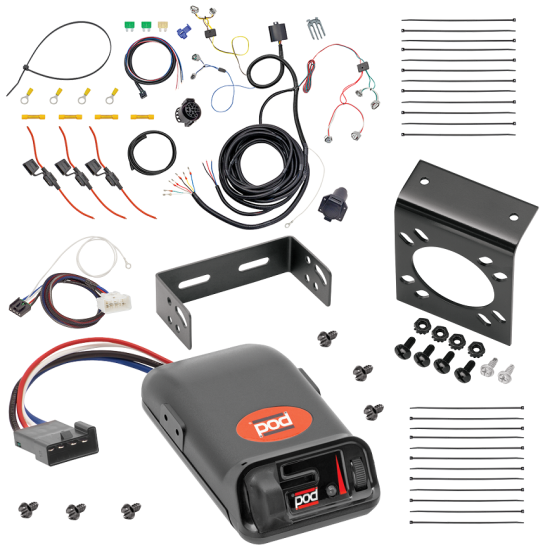 For 2016-2023 Toyota Tacoma 7-Way RV Wiring + Pro Series POD Brake Control + Plug & Play BC Adapter By Tekonsha