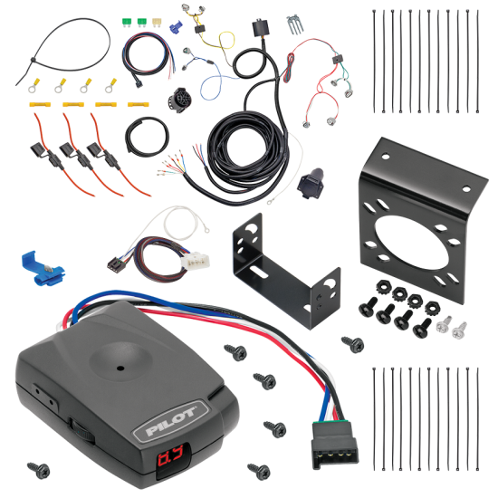 For 2016-2023 Toyota Tacoma 7-Way RV Wiring + Pro Series Pilot Brake Control + Plug & Play BC Adapter By Tekonsha