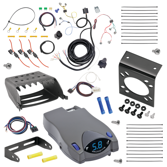 For 2016-2023 Toyota Tacoma 7-Way RV Wiring kit by: Tekonsha For 2016-2023 Toyota Tacoma 7-Way RV Wiring + Tekonsha Prodigy P2 Brake Control + Plug & Play BC Adapter By Tekonsha