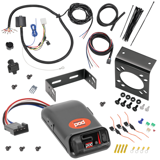 For 2014-2019 Toyota Highlander 7-Way RV Wiring kit by: Tekonsha For 2014-2019 Toyota Highlander 7-Way RV Wiring + Pro Series POD Brake Control By Tekonsha