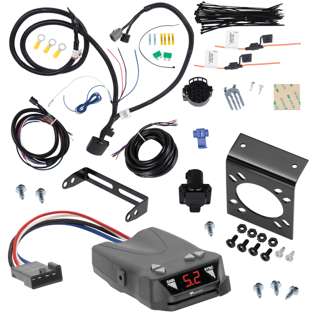 For 2015-2021 KIA Sedona 7-Way RV Wiring kit by: Tekonsha For 2015-2021 KIA Sedona 7-Way RV Wiring + Tekonsha Brakeman IV Brake Control By Tekonsha