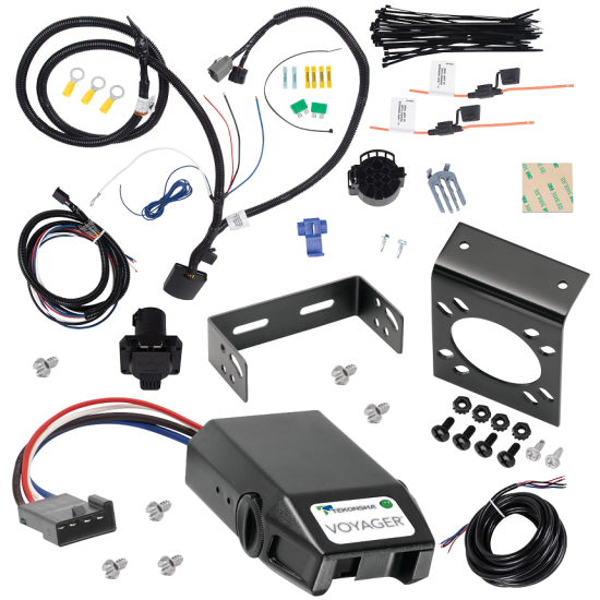 For 2013-2018 Hyundai Santa Fe 7-Way RV Wiring kit by: Tekonsha For 2013-2018 Hyundai Santa Fe 7-Way RV Wiring + Tekonsha Voyager Brake Control (For (6/7 Passenger) Models) By Tekonsha