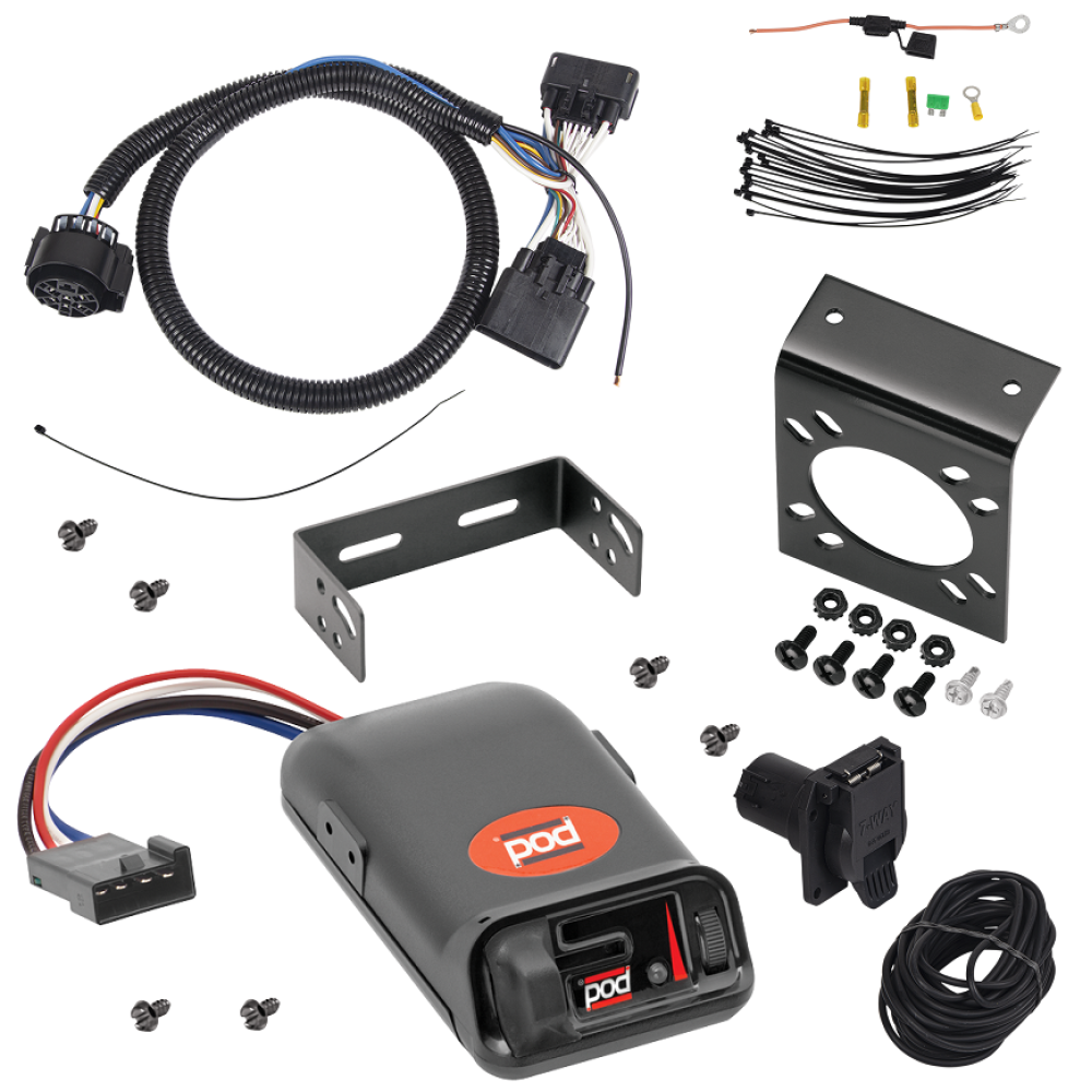 For 2019-2023 Ford Ranger 7-Way RV Wiring kit by: Tekonsha For 2019-2023 Ford Ranger 7-Way RV Wiring + Pro Series POD Brake Control By Tekonsha