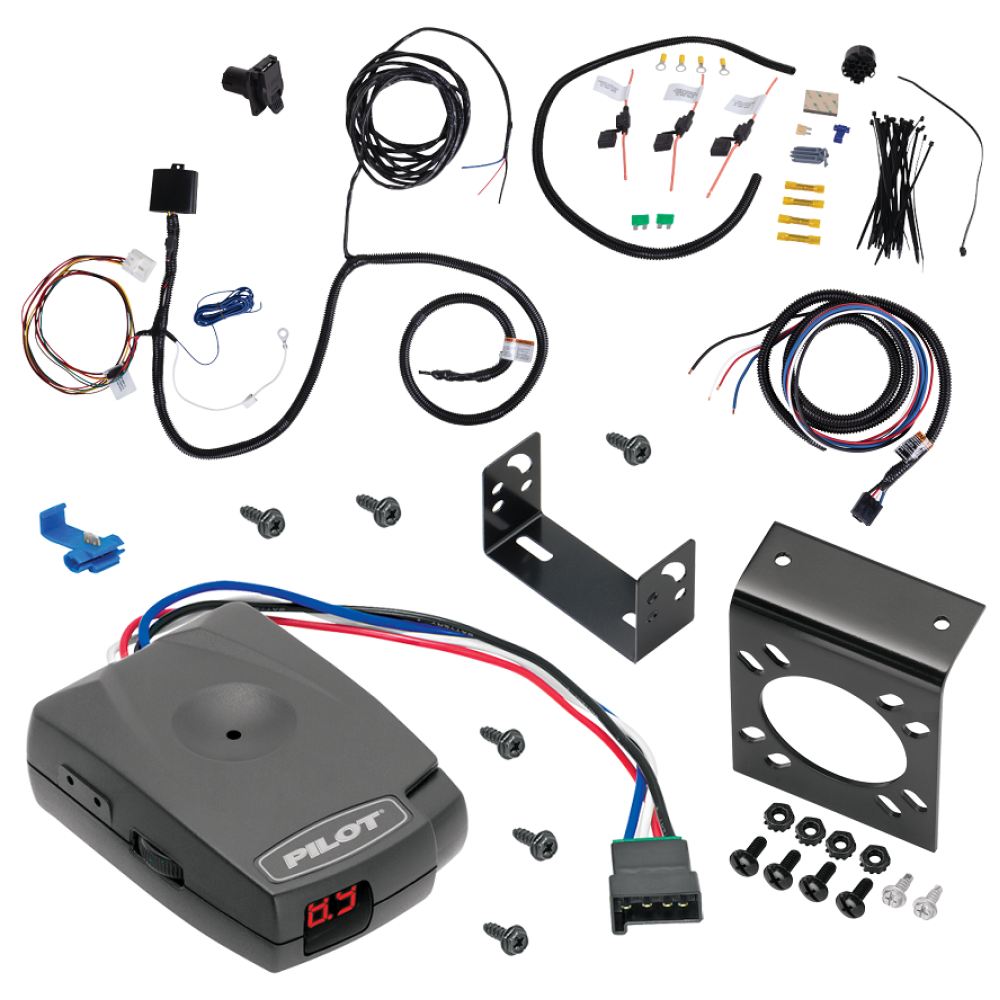 For 2020-2024 Toyota Highlander 7-Way RV Wiring kit by: Tekonsha For 2020-2024 Toyota Highlander 7-Way RV Wiring + Pro Series Pilot Brake Control By Tekonsha