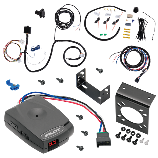 For 2020-2024 Toyota Highlander 7-Way RV Wiring kit by: Tekonsha For 2020-2024 Toyota Highlander 7-Way RV Wiring + Pro Series Pilot Brake Control By Tekonsha