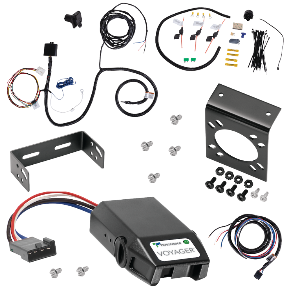 For 2020-2024 Toyota Highlander 7-Way RV Wiring kit by: Tekonsha For 2020-2024 Toyota Highlander 7-Way RV Wiring + Tekonsha Voyager Brake Control By Tekonsha