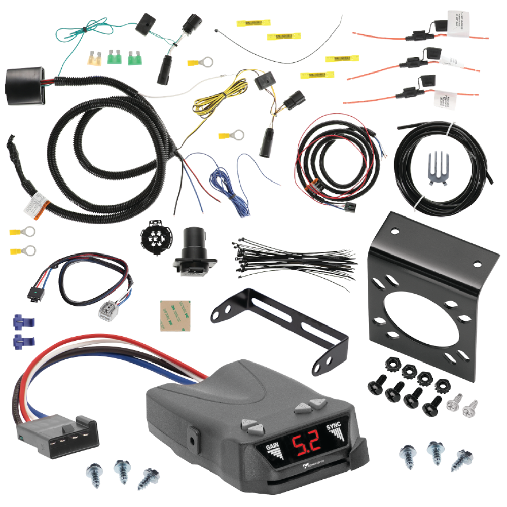 For 2021-2024 Jeep Grand Cherokee L 7-Way RV Wiring kit by: Tekonsha For 2021-2024 Jeep Grand Cherokee L 7-Way RV Wiring + Tekonsha Voyager Brake Control + Plug & Play BC Adapter By Tekonsha
