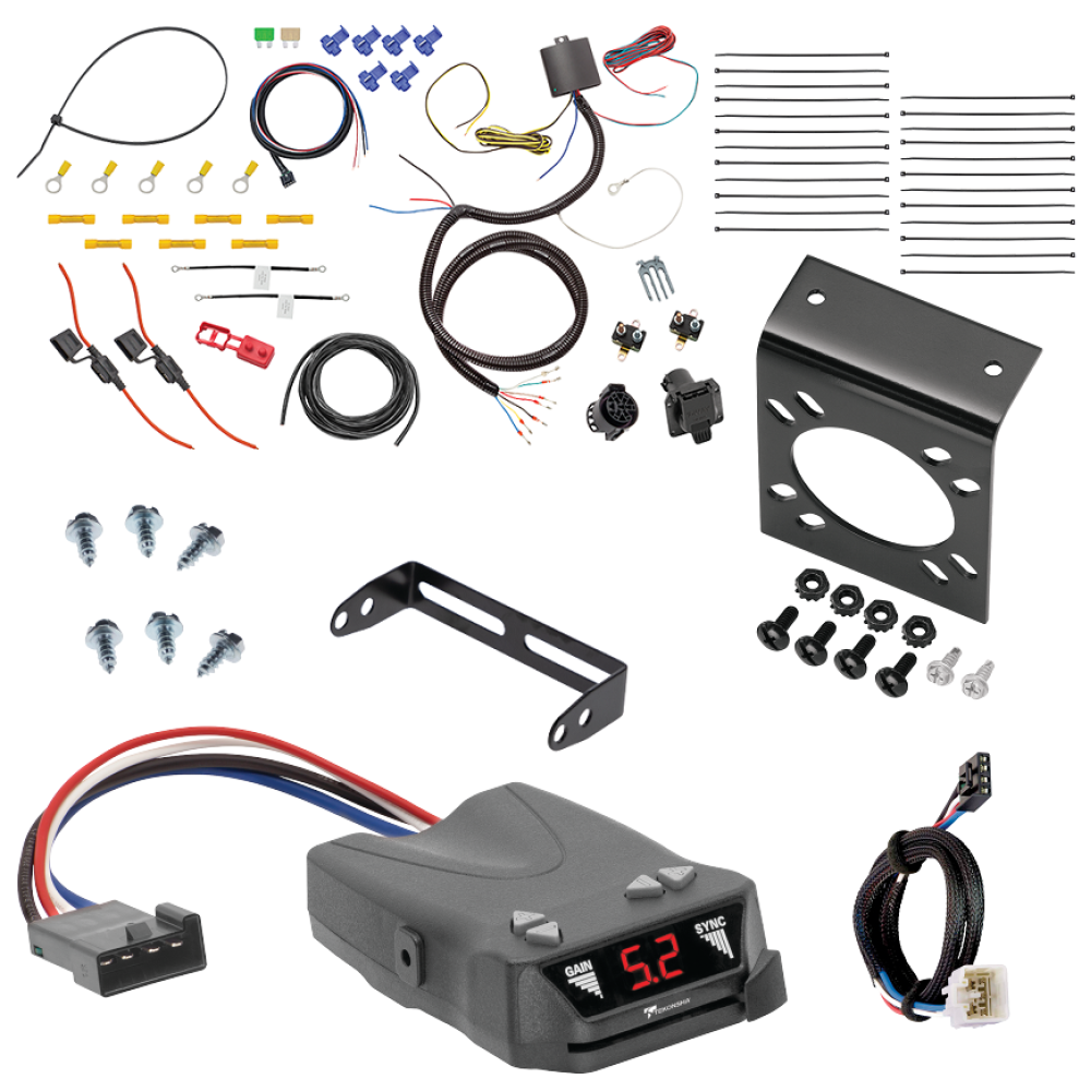 For 2007-2009 Toyota 4Runner 7-Way RV Wiring kit by: Tekonsha For 2007-2009 Toyota 4Runner 7-Way RV Wiring + Tekonsha Brakeman IV Brake Control + Plug & Play BC Adapter By Tekonsha