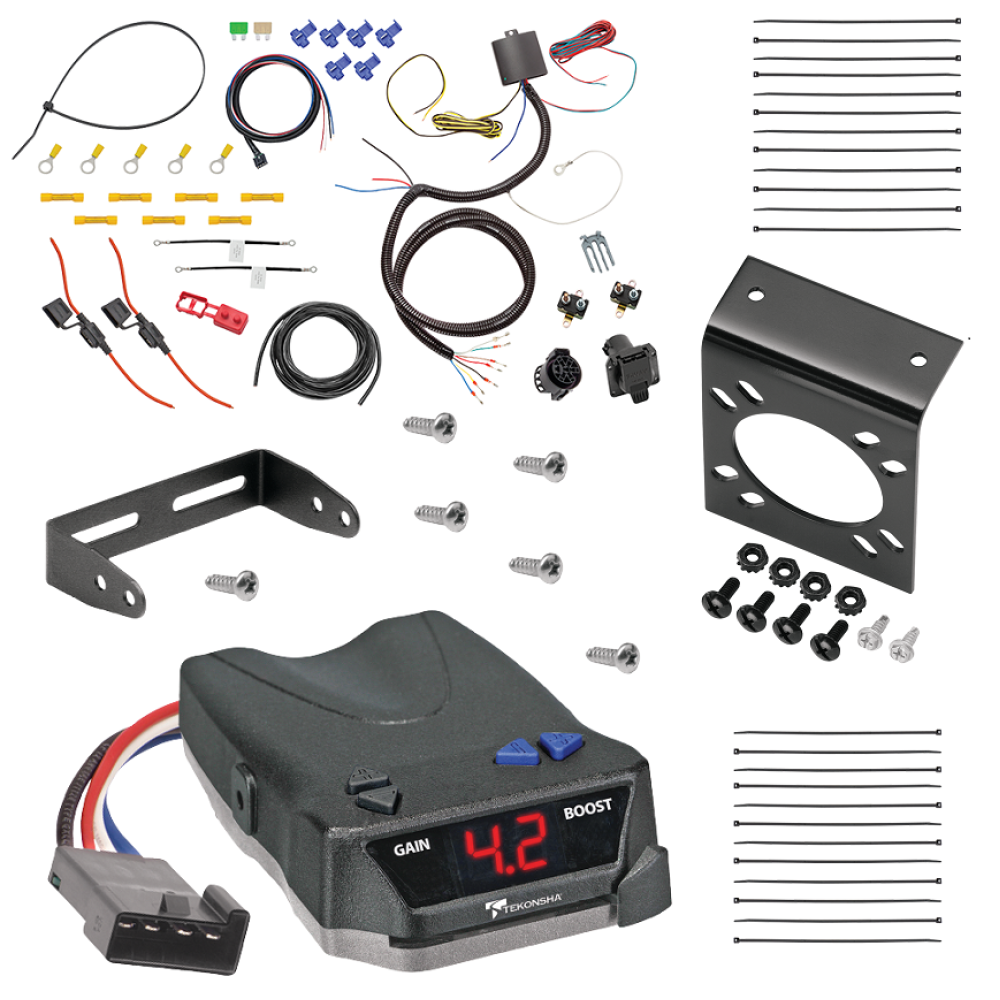 For 2007-2007 Jeep Patriot 7-Way RV Wiring + Tekonsha BRAKE-EVN Brake Control By Tekonsha