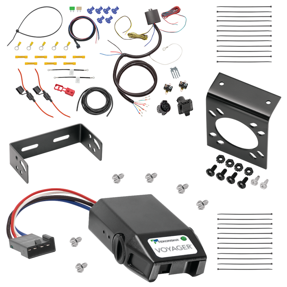For 2016-2023 Tesla X 7-Way RV Wiring kit by: Tekonsha For 2016-2023 Tesla X 7-Way RV Wiring + Tekonsha Voyager Brake Control By Tekonsha